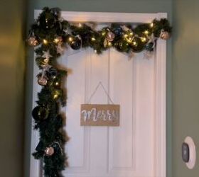 Entryway Decor: How to Make a Festive Tension Rod Christmas Arch