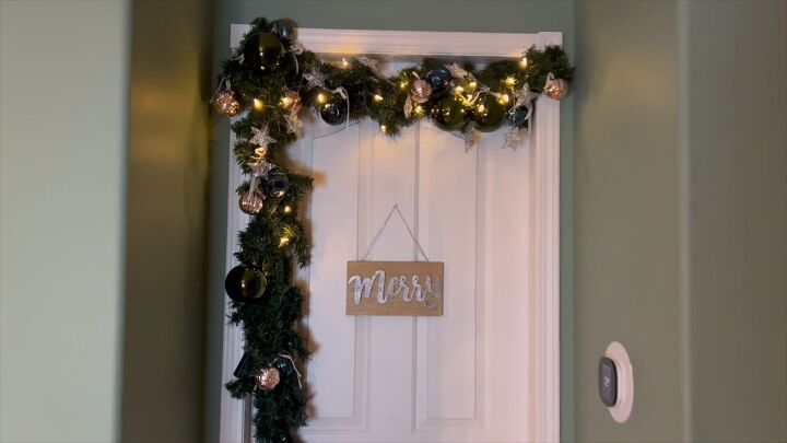 Temporary holiday decor for doorways