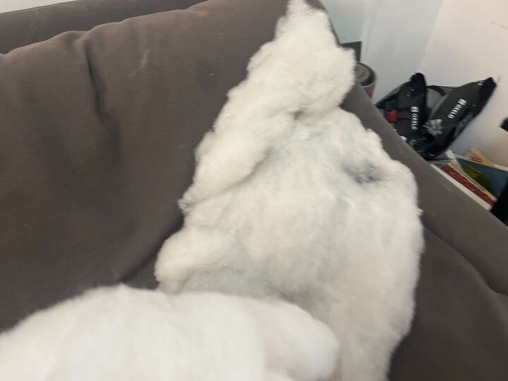 Use batting to create a snowy hill