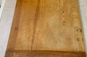 Do this to an old wooden cutting board to turn it into something beautiful