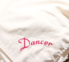 She used some embroidered reindeer napkins for cozy Christmas decor