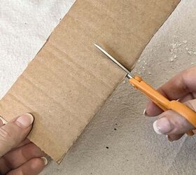 Cut a piece of scrap cardboard for one of the cutest and coziest holiday ideas of the season