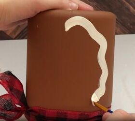 DIY gingerbread craft using recycled containers
