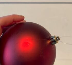 Using clear string to make ornaments appear to float 