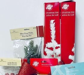 Use 2 dollar store trees for the most beautiful holiday idea