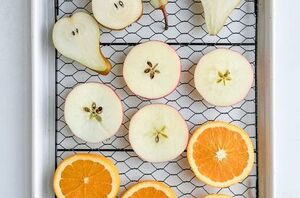 She slices up fruit for the most beautiful hosting hack we've seen in a while