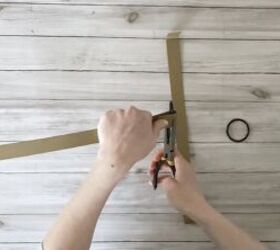 She bends 2 wreath hangers to make this beautiful idea for her wall (for $5!)