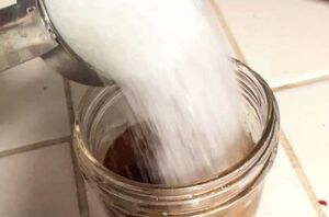 Stir Epsom salt into beer for this magical winter trick