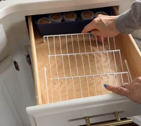 A tidy spice drawer using budget-friendly solutions!