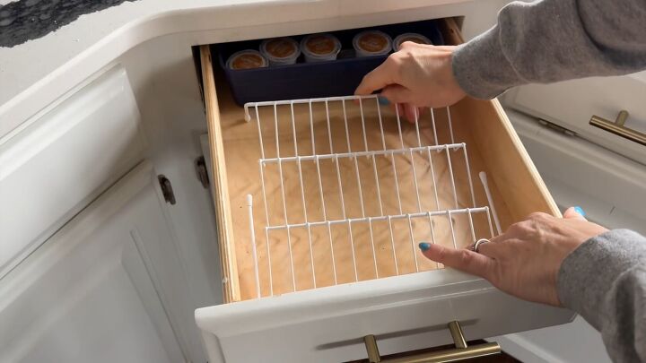 A tidy spice drawer using budget-friendly solutions!