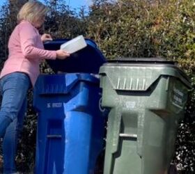 She pulls milk jugs out of the recycling bin for this clever outdoor shortcut