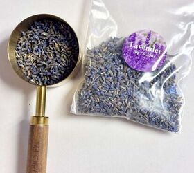 diy rose petal lavender and lemon surface cleaner spray, Add Dried Lavender