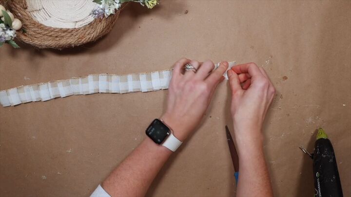 Add a festive touch with a wire-edged ribbon.