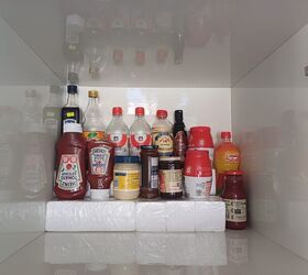 Organizing high pantry shelves