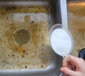She dumps a cup of baking soda in her sink for this super quick fix