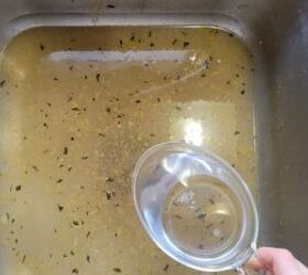 She dumps a cup of baking soda in her sink for this super quick fix