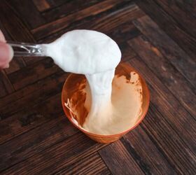 Why she mixes together glue and baking soda and brings it out to her car