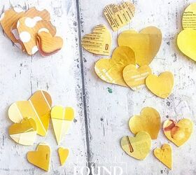 She cuts up a bunch of yellow hearts for this ridiculously cute spring idea