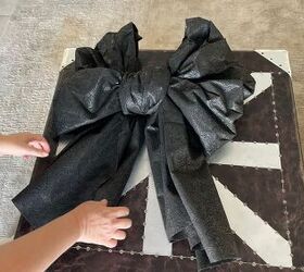 Make a massive bow out of a disposable tablecloth