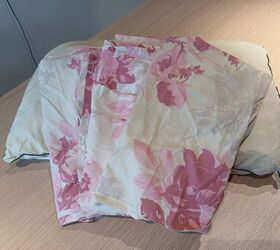 She grabs an old pillow and a bedsheet for the porch hack that's spreading like crazy