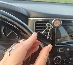 Clip a binder clip to your AC vents for this super simple organizing tip