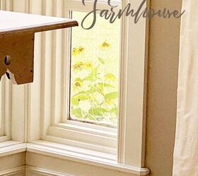 9 secrets to european farmhouse style, Moldings and trims at box bay window