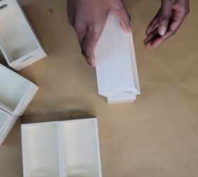 Stacking and gluing Dollar Tree wooden crates