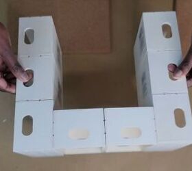 Building a multi-layered crate organizer for desk supplies