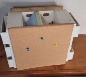 A budget-friendly desk organizer made with Dollar Tree finds