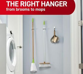 clutter busting products for a tidier home, 6 Wall Mounted Mop and Broom Holder Command Broom and Mop Grippers