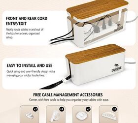 clutter busting products for a tidier home, 11 Cable Management Box