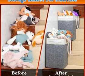 clutter busting products for a tidier home, 14 Stair Basket Foldable