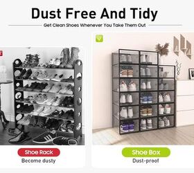 clutter busting products for a tidier home, 15 Kuject X Large Shoe Storage Boxes Organizers