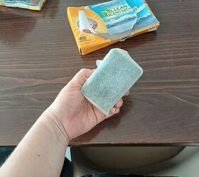 Get through your cleaning routine faster with this simple tip using a dryer sheet and a sponge