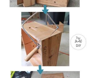 She ripped apart a bunch of wine crates for this really cute gift idea