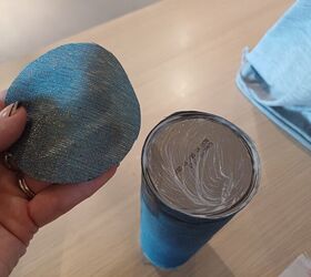 Fabric-wrapped and stylish—this DIY storage can fits perfectly into any home decor!