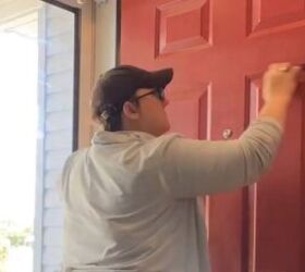 how to paint your front door, Sand in all the spaces