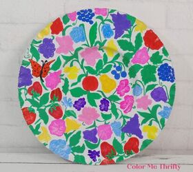 vintage embossed aluminum tray makeover, vintage embossed aluminum tray before finishing details