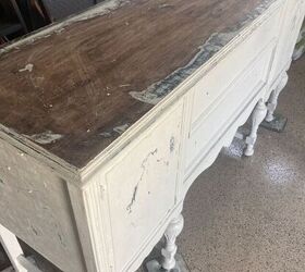 She stripped the ugly white paint off this old piece for this timeless makeover