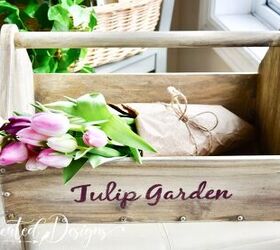 Turn a  Wood Tool Box Into a Spring Accent Piece