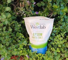 Homemade weed killer using vinegar, Epsom salt, and dish soap