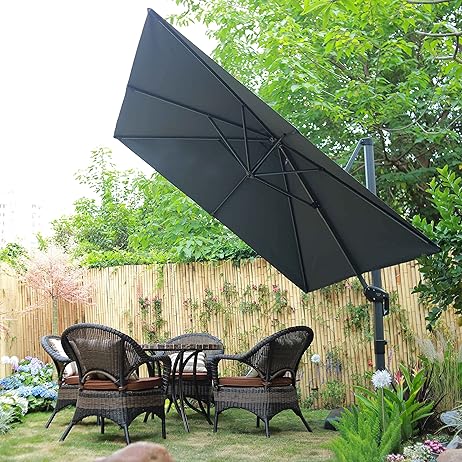 are black patio umbrellas hotter The LED Swilt It is very durable and is also resistant to fading Beautiful Patio Umbrellas | PatioLiving