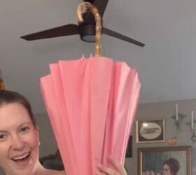 Hang an old umbrella outside for this cute and clever idea