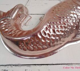 marking holes to hang chimes from jello mold