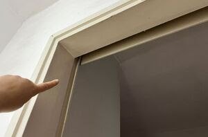 This wild, new doorway idea is a lot like shiplap, but it's a million times better