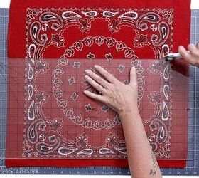 She cuts a slit into a bandana for this almost-too easy and cozy idea