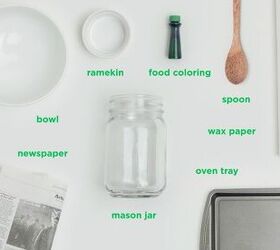 Pour food coloring into a jar for THIS