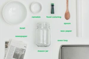 Pour food coloring into a jar for THIS