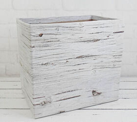 cat litter cardboard box makeover, cat litter cardboard box makeover with faux panelling wall stickers