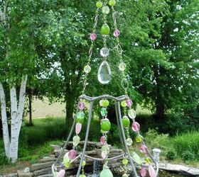 upcycled lampshade wind chime, How to create a wind chime from a lampshade